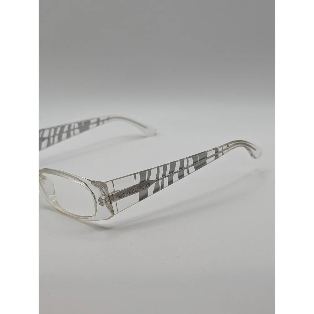 Michael Kors MK612 971 Eyeglass Frames Clear Crystal Zebra Print Rectangle